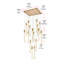 Luminaire suspendu rectangulaire à 16 lumières Aliha-1744692453