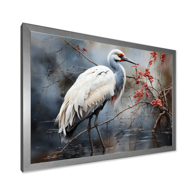«Moulay China Redcrowed Crane I», reproduction sur toile