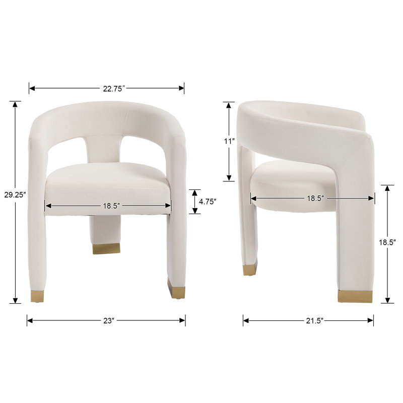 Modern Dining Chair Barrel Dining Chair Upholstered Dining Room Chair With Arm Comfy Accent Side Chair For Dining Room/Living Room