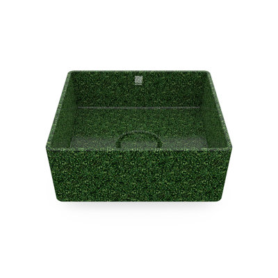 Woodio Cube40 15.748'' Wood Square Bathroom Sink