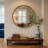 Leyburn Natural Modern Round Solid Wood Frame Wall Mounted Mirror For Bathroom&Bedroom-146597804-146597783