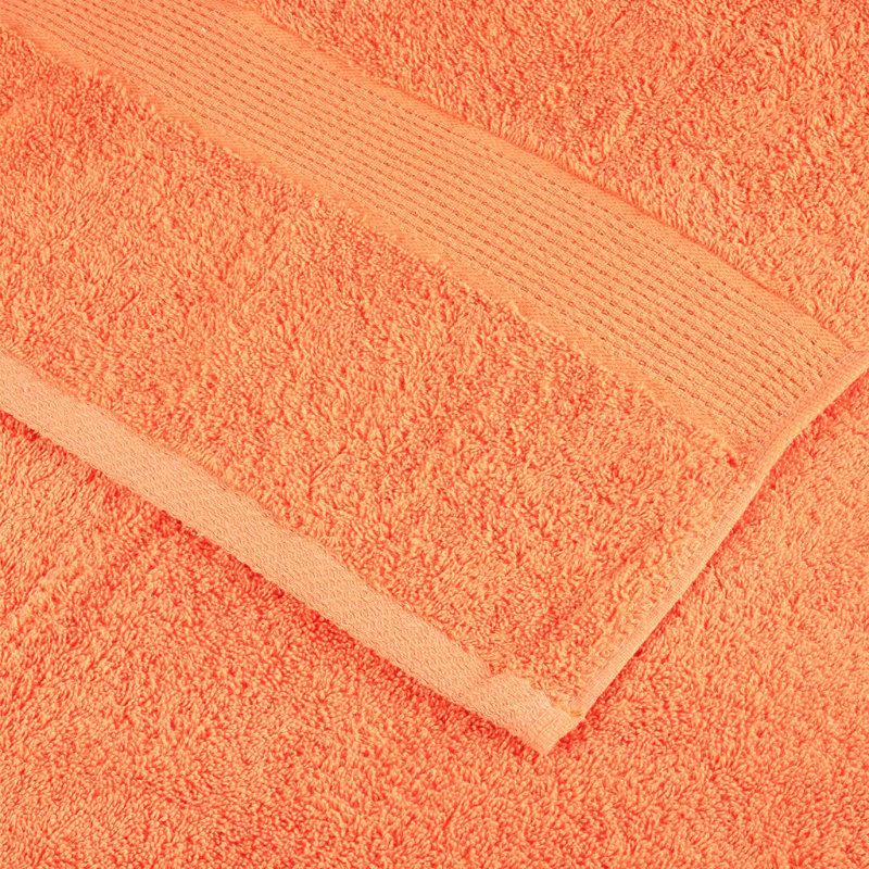 Premium Bath Towels SOLUND 2Pcs 600Gsm, Orange, Hand Towels - 2 Pack