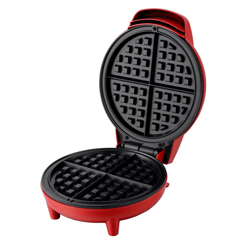 Courant 7'' Belgian Waffle Maker, Red