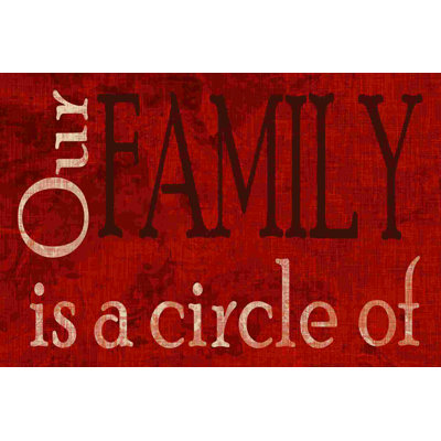 «Family Circle», art textuel sur toile tendue