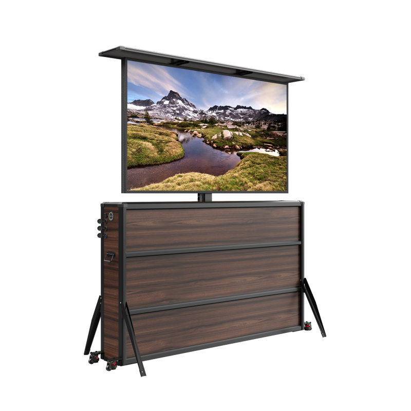 Armoire d'extérieur pour téléviseur 75 po - Boîtier en aluminium résistant aux intempéries avec lève-personne motorisé