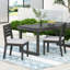 Outdoor Armless Dining Chairs with Water-Resistant Cushions (Set of 2)-1392685841