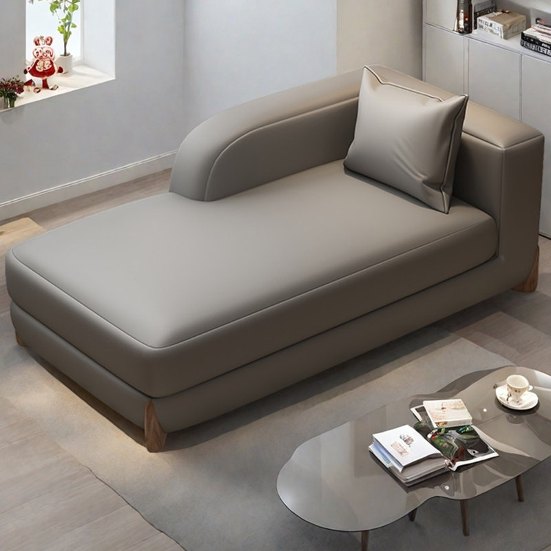 Fauteuil inclinable en similicuir de luxe léger, Gris, Orienté à droite