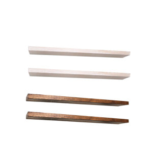 Suzy 4 Piece Solid Wood Floating Shelf