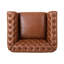 Chaise d’inspiration inspirée, revêtue de tissu d’unité centrale brun avec magnifique bouton capitonné de salon