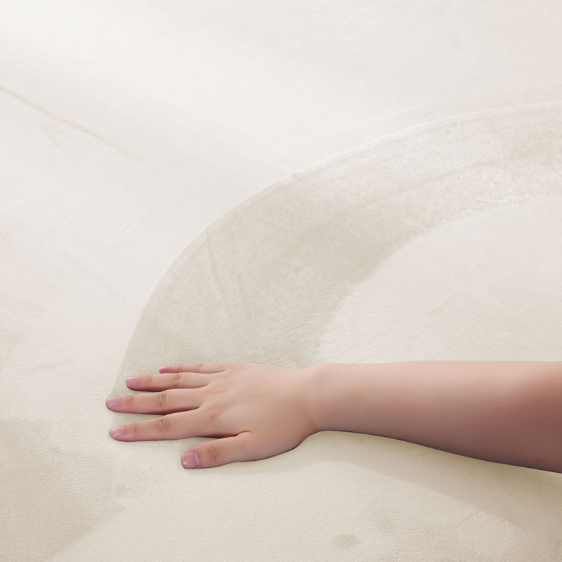 Super Soft, Warmth Flannel Plush Velour Fitted Sheet, King Fitted Sheet, Coconut Milk