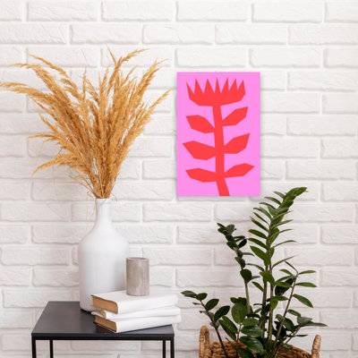 Colorshiftno68 Abstract Bold Colorful Flower Plant Wall Art