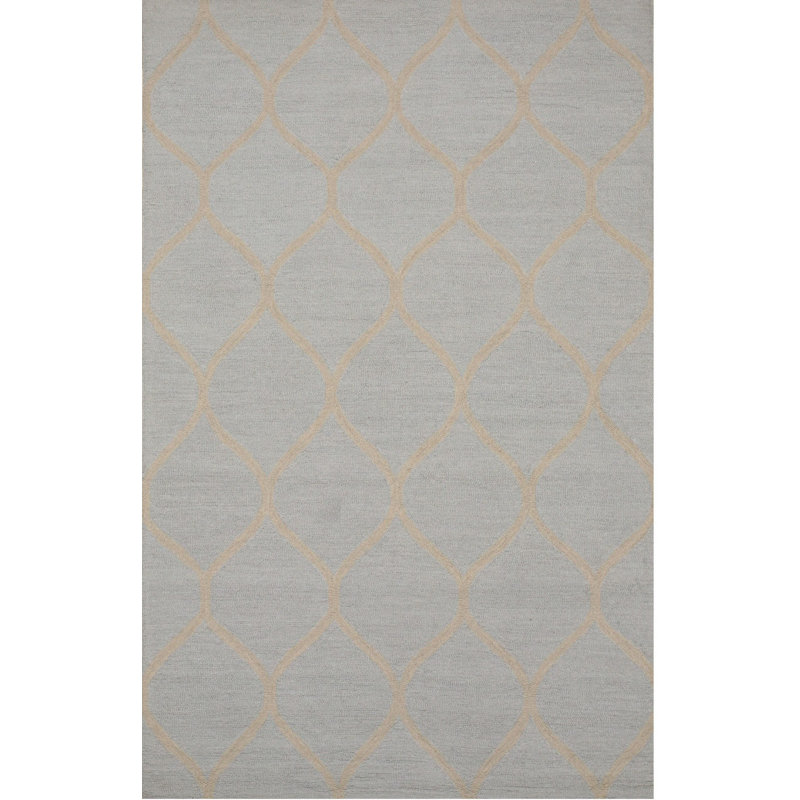 Hand Tufted Wool Area Rug in Gray