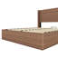 Lit plateforme grand, cadre de lit de rangement à levage pneumatique avec tête de lit ondulée rainurée