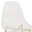 Ensemble de chaises d'appoint de salle à manger avec pieds dorés - siège en PET transparent, L 17,32 po x l 18,11 po x H 32,67 po, 6 pièces