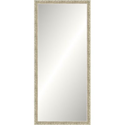 Distressed Antique Ivory Signature Mirror