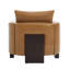 Chaise d'appoint en bois avec coussin amovible