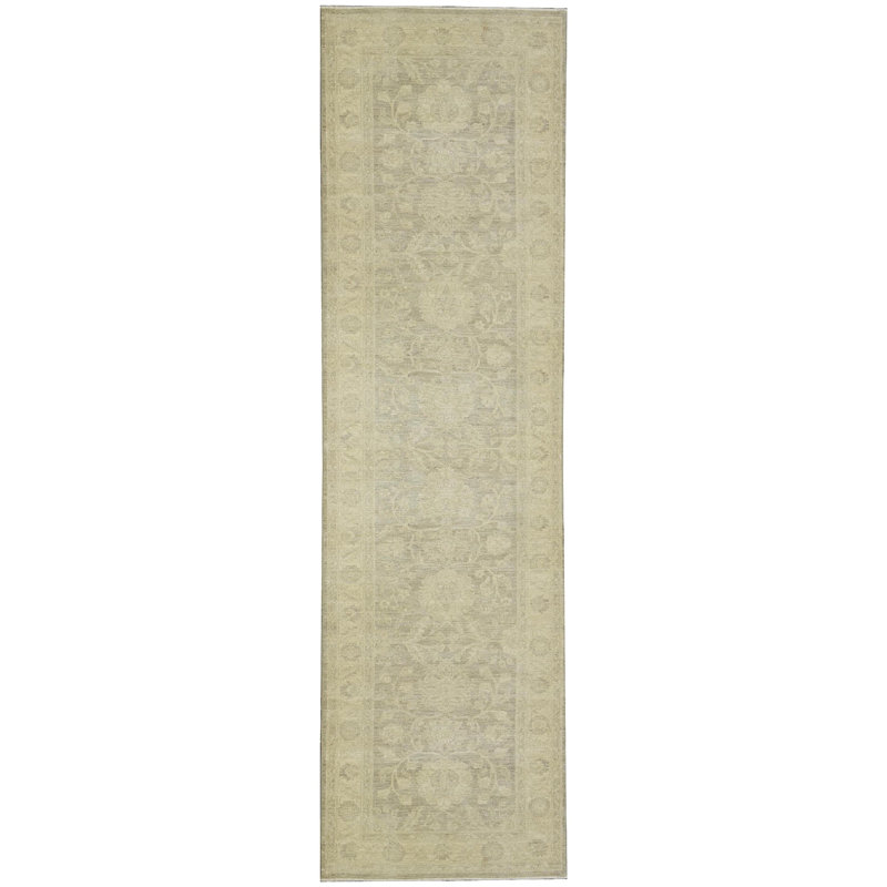 Hand-Knotted High-Quality Beige Runner