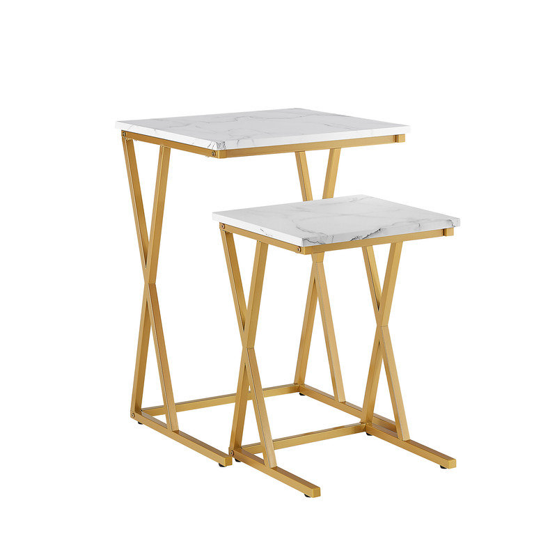 Mercer41 C-Shape Side End Table Set of 2