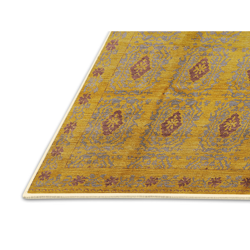 Tapis oriental oriental doré, null