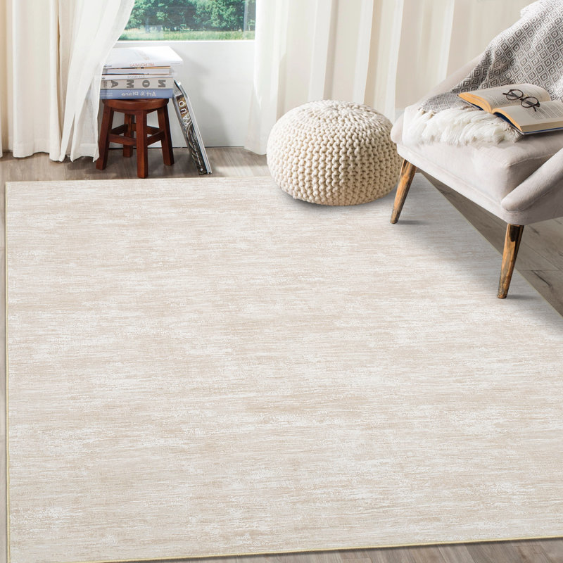 Tapis moderne antidérapant pour le salon Sommer, Rectangle 5 pi x 7 pi