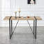 Table de salle à manger rectangulaire en bois pour 4 à 6 personnes avec pieds en métal-1613334040