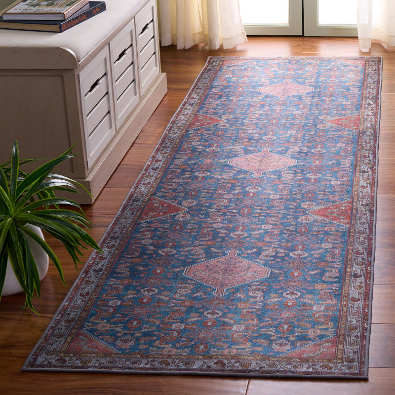 Tapis oriental performant lavable à la machine Tucson 228 M / W S / R, Tapis de couloir 2 pi 6 po x 8 pi
