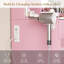 Coiffeuse de maquillage avec lumières DEL et prises de courant - 2 tiroirs, armoire et tabouret - coiffeuse avec station de charge-1256132007