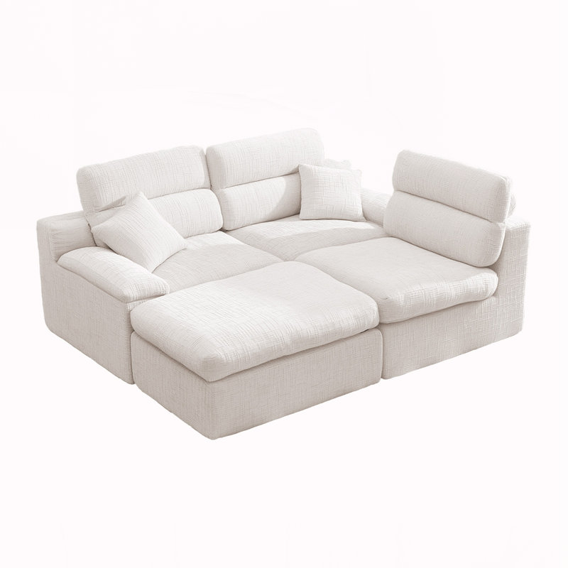 Canapé d'angle avec dossier haut,, Beige