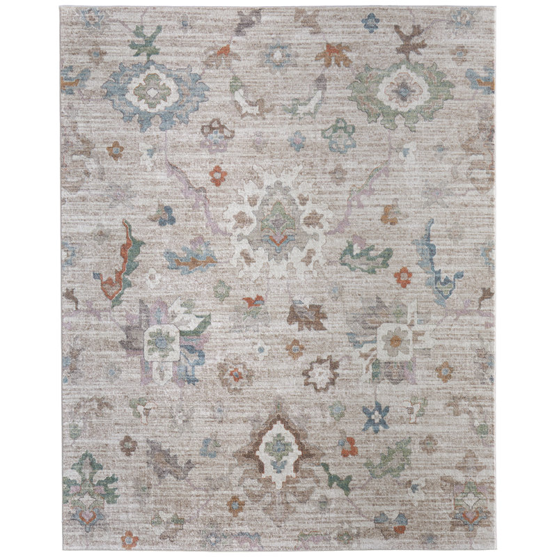 Odis Transitional Abstract Area Rug, Rectangle 6'4" x 9'2"