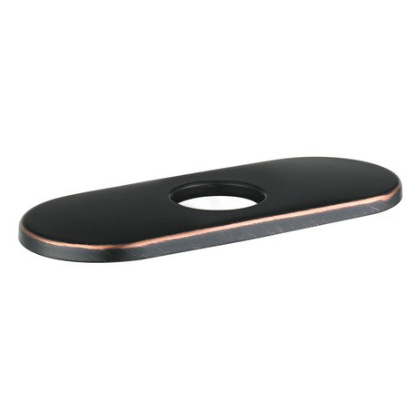 6" Escutcheon for Traditional Single-Hole Faucets, Rubbed Bronze