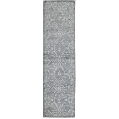 Hand-Knotted High-Quality Aqua Runner