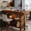 Table de conversation avec repose-pieds, table de bar, table de salle à manger, table de cuisine