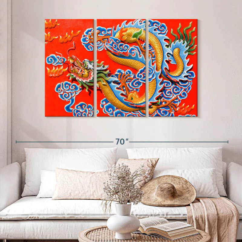 Brampt Dragon Chinese, 32" H x 50" W