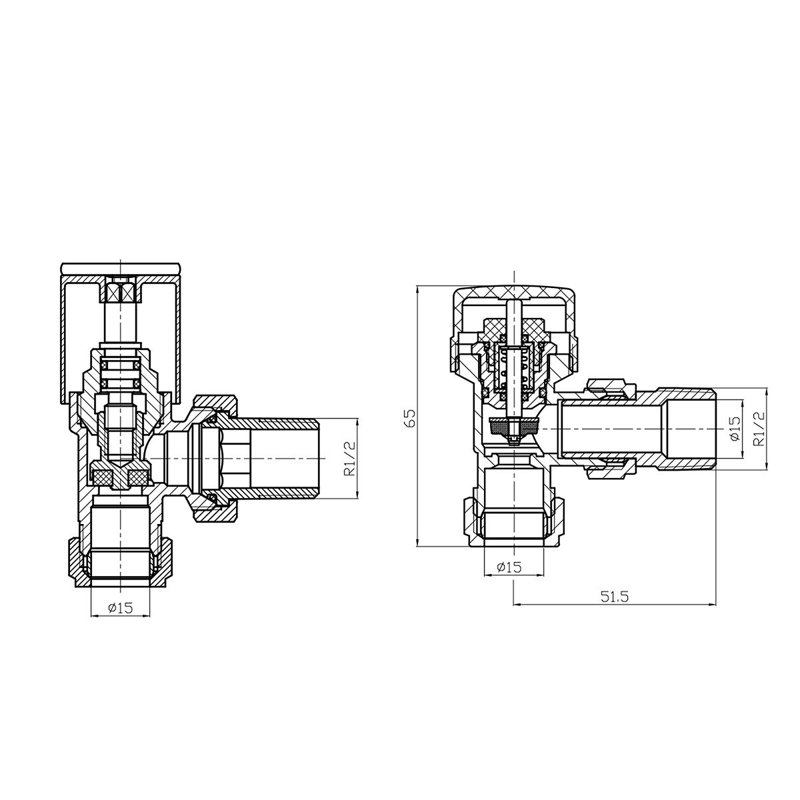 Angled Thermostatic Valve And Manual Radiator Valve Heated Towel Rail Anthracite