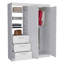 Armoire 3 tiroirs, porte double, tablette à 3 niveaux-1610590395