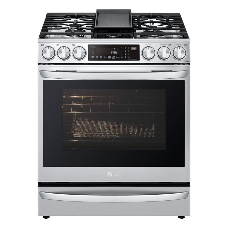 30" 6.3 cu. ft. Slide-in Natural Gas with Air Fry, Stainless Steel