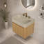 24" Wall Mounted Bathroom Vanity with Solid Surface Integrated Basin and Soft-Close Doors-1921423067