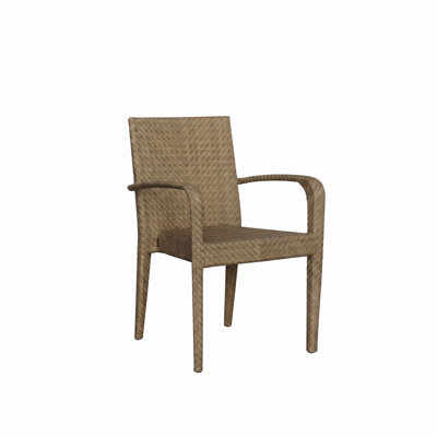 Fauteuil empilable Bari N-Dura en résine tressée