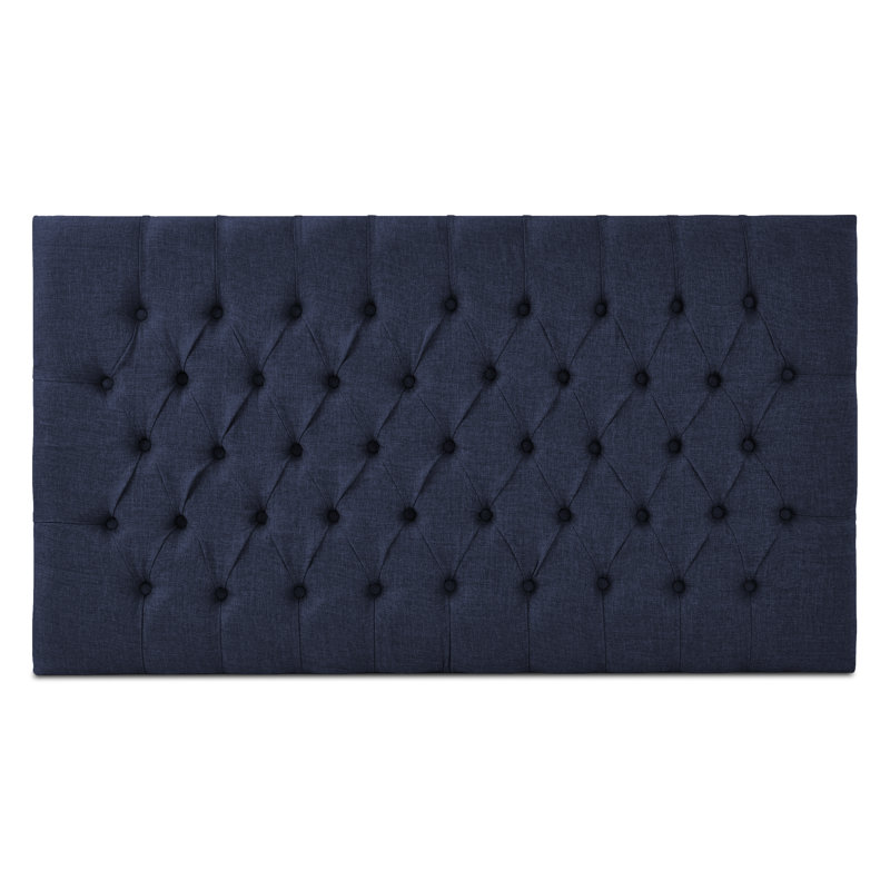 Breland Upholstered Headboard, Linoso Mid Blue, Kingsize (5')