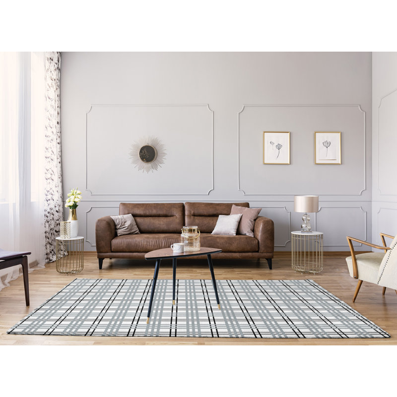 Plaid Indoor Rug, Rectangle 5' x 7'