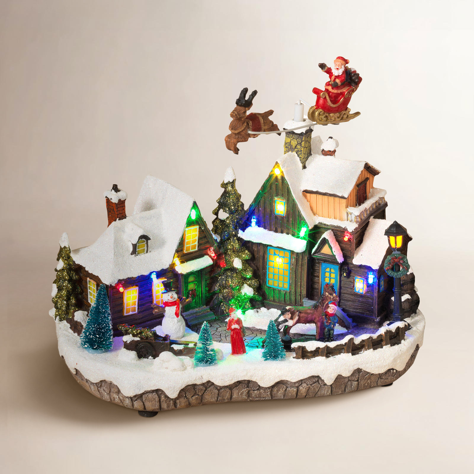Lighted Animated Christmas Village Decor