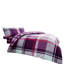 Check Pattern Polycotton Duvet Cover Set with Matching Pillowcases - Machine Washable Bedding Set-28304788-121081146