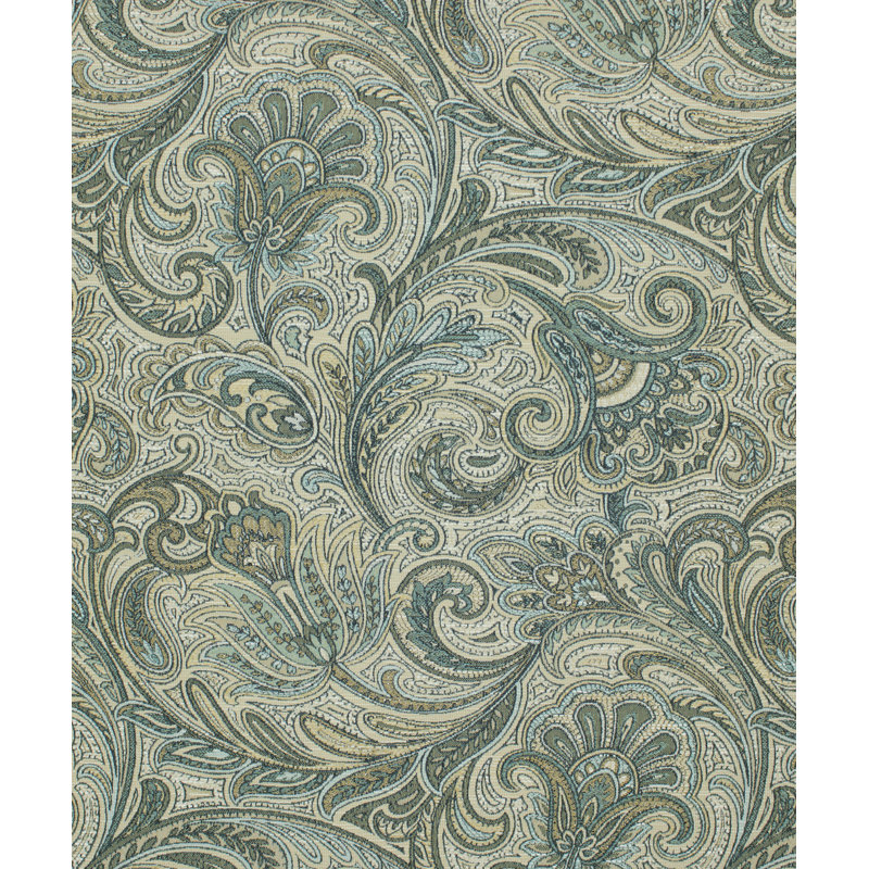 Lamar Fabric, Green/Ivory