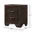 Table de chevet avec 2 tiroirs foncés - Convient à tous les styles de chambre à coucher
