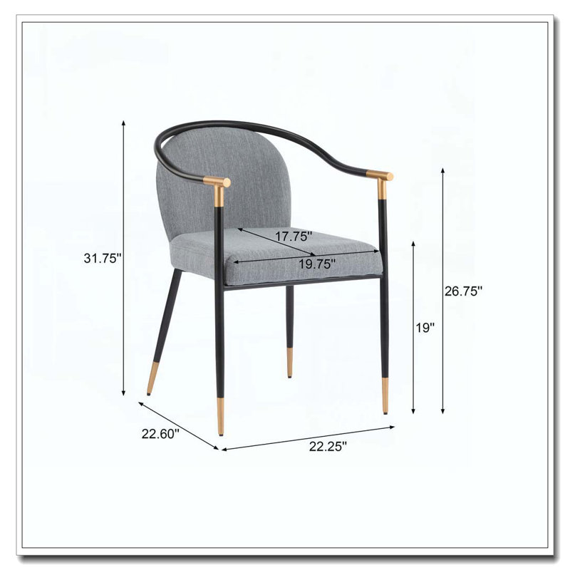 Chaise rembourrée, Gris