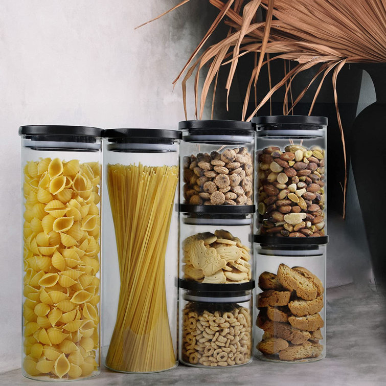 Glass Spice Jars with Black Bamboo Lids EcoEvo, Glass Spice Jars