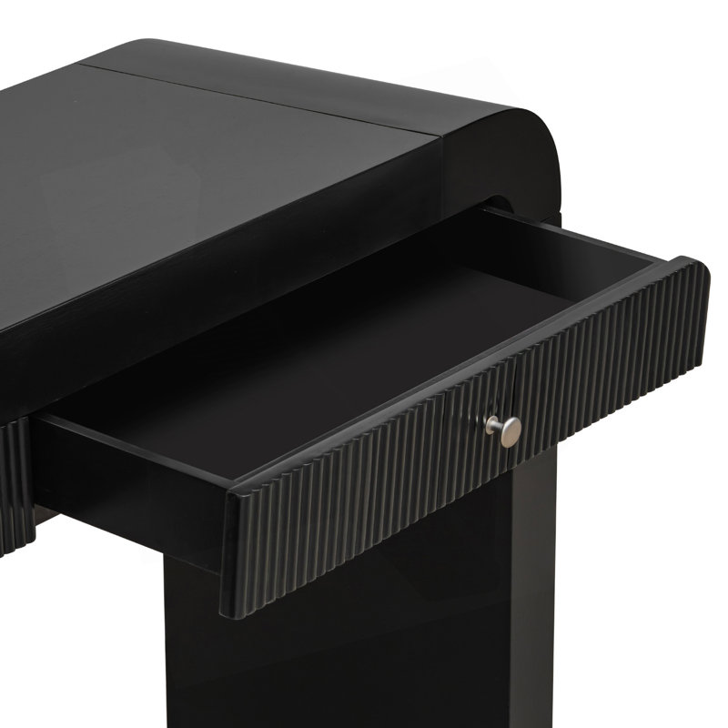 Console rustique avec façade de tiroir cannelée