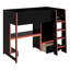 Lit mezzanine en bois Wood - bureau intégré, garde-robe, éclairage à DEL et 1 tiroir inclus-1396932710