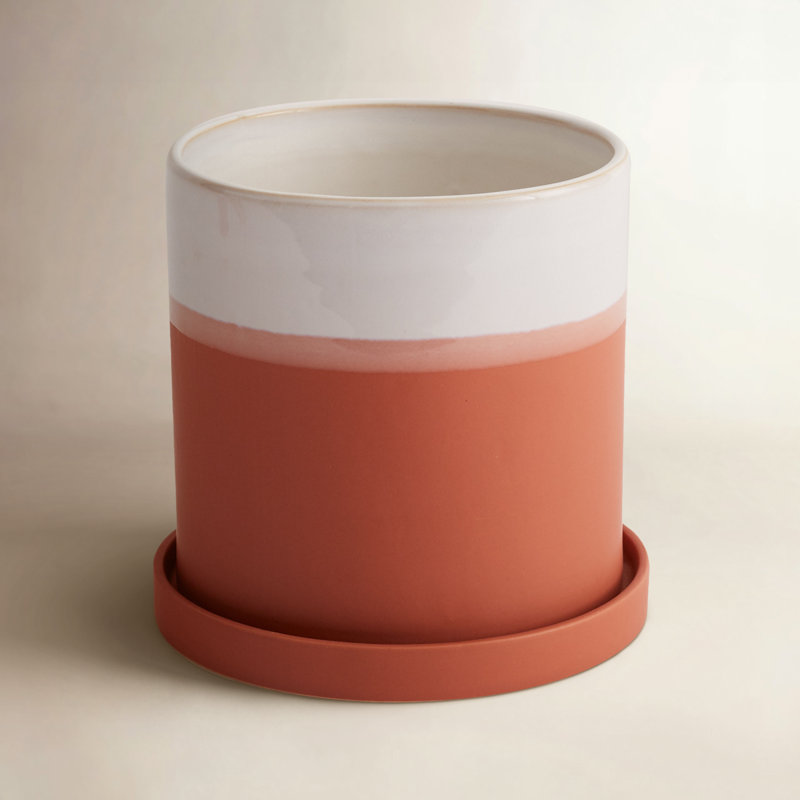 Edson Handmade Ceramic Pot Planter, 6" H x 6.25" W x 6.25" D