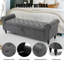 Corduroy Upholstered Storage Bench-115826209